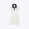 Tory Sport Tory Burch Racquet Mesh Dress In White