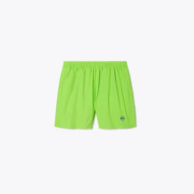 Tory Sport Side Logo Tech Nylon Shorts In Green