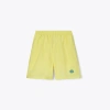 Tory Sport Embroidered Crinkled-shell Shorts In Yellow Dahlia