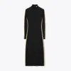 Tory Sport Tory Burch Side-striped Neoprene Dress In Black