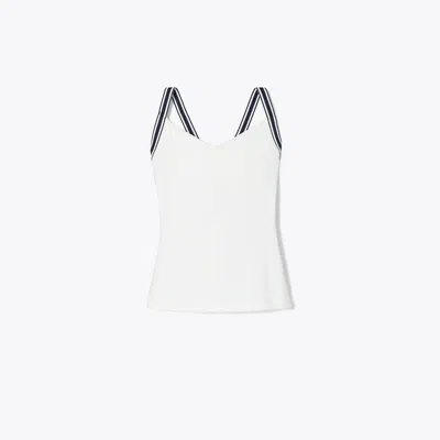 Tory Sport Tory Burch Strappy Jersey Tennis Tank In Snow White