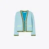 Tory Sport Tory Burch Tech Knit Viscose Cardigan In Vista