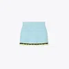 Tory Sport Tory Burch Tech Knit Viscose Mini Skirt In Vista