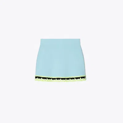 Tory Sport Tory Burch Tech Knit Viscose Mini Skirt In Vista