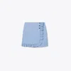 Tory Sport Tory Burch Tech Twill Ruffle Golf Skirt In Blue