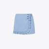 Tory Sport Tech Twill Ruffled Skort In Seafaring