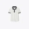 Tory Sport Tory Burch Terry Jacquard Polo In Snow White