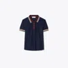 Tory Sport Tory Burch Terry Jacquard Polo In Tory Navy