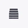 Tory Sport Tory Burch Viscose Mini Skirt In Tory Navy City Stripe