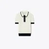 Tory Sport Tory Burch Viscose Pointelle Sweater In New Ivory