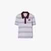 Tory Sport Tory Burch Viscose Polo In Gray City Stripe