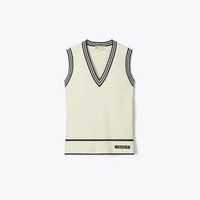 Tory Sport Tory Burch Viscose Tennis Vest In White