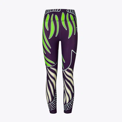 Tory Sport Tory Burch Weightless Printed 7/8 Legging In Purple Zebra Scarf