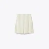 Tory Sport Tory Burch Wool Performance Golf Skirt In New Ivory Light Stripe
