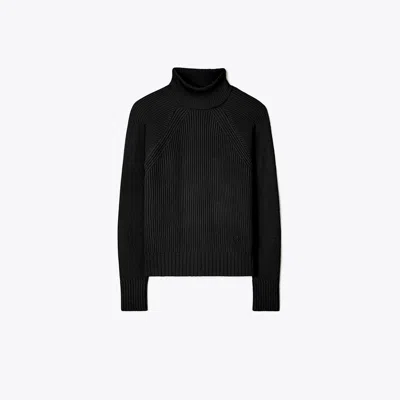 Tory Sport Tory Burch Wool Turtleneck Sweater In Black