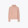 Tory Sport Tory Burch Wool Turtleneck Sweater In Dusk Pink