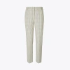 Tory Sport Tory Burch Yarn-dyed Twill Golf Pant In New Ivory Pin Stripe Plaid
