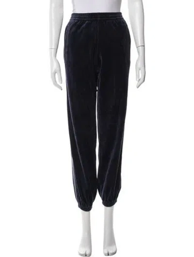 Pre-owned Tory Sport Velour Embroidered Accent Sweatpants In Blue