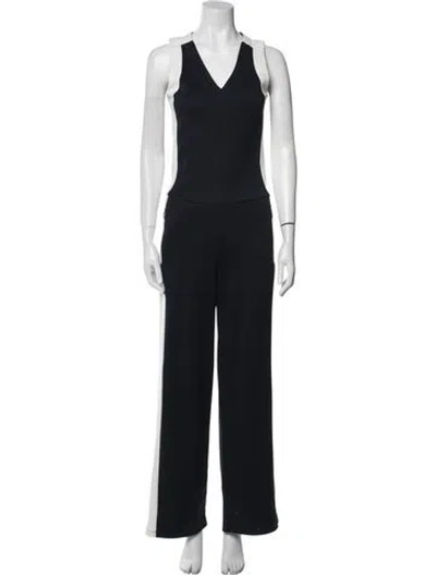 Pre-owned Tory Sport V-neck Jumpsuit In Blue