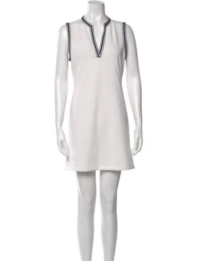 Pre-owned Tory Sport V-neck Mini Dress In Multi