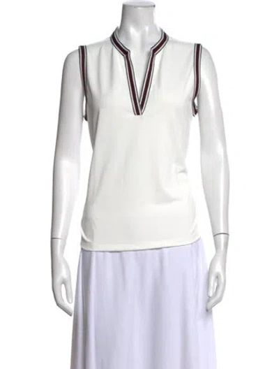 Pre-owned Tory Sport V-neck Sleeveless Top W/ Tags In Multi