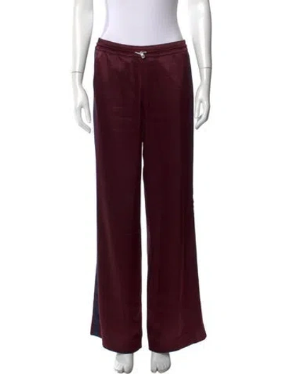 Pre-owned Tory Sport Wide Leg Pants In Burgundy