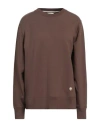 Tory Sport Woman Sweatshirt Brown Size M Cotton In Brown