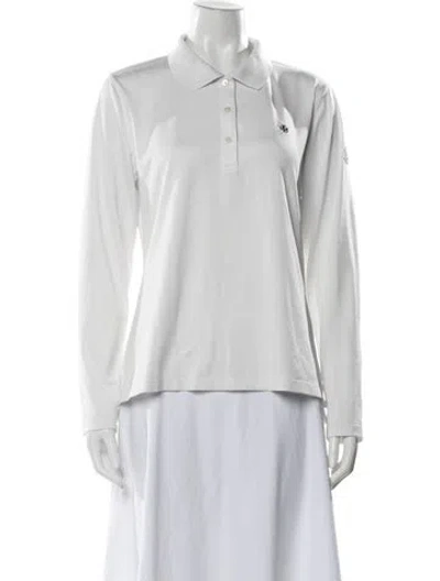 Pre-owned Tory Sport Wool Long Sleeve Polo W/ Tags In White