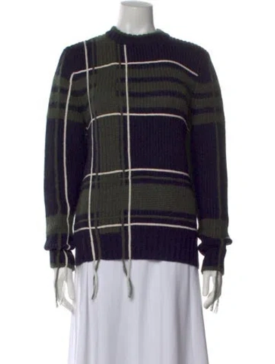 Pre-owned Tory Sport Wool Plaid Print Sweater In Multi