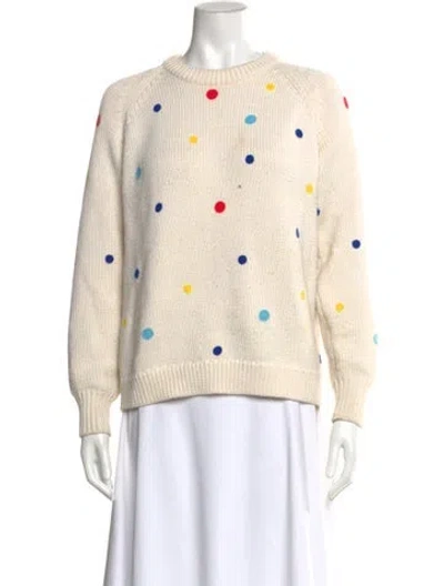 Pre-owned Tory Sport Wool Polka Dot Print Sweater