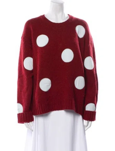 Pre-owned Tory Sport Wool Printed Sweater In Red