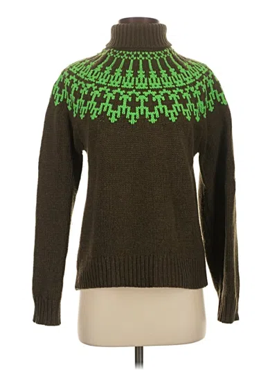 Pre-owned Tory Sport Wool Pullover Sweater In Green