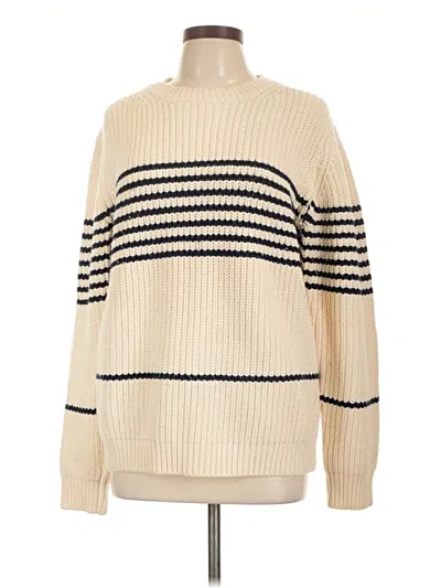 Pre-owned Tory Sport Wool Pullover Sweater In White
