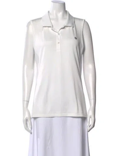 Pre-owned Tory Sport Wool Sleeveless Polo In Neutral
