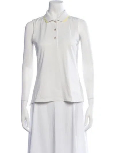 Pre-owned Tory Sport Wool Sleeveless Polo In Neutrals
