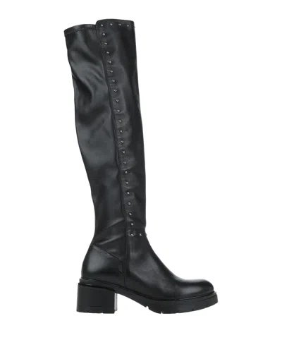 Tosca Blu Knee Boots In Black