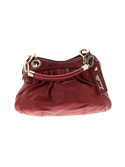Pre-owned Tosca Blu Leather Shoulder Bag In Burgundy