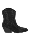 Tosca Blu Studio Woman Ankle Boots Black Size 11 Textile Fibers In Black