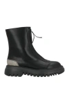 Tosca Blu Studio Woman Ankle Boots Black Size 7 Leather, Synthetisches Material In Black