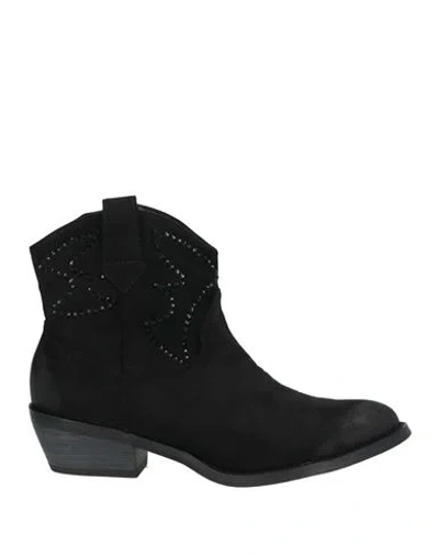 Tosca Blu Studio Woman Ankle Boots Black Size 8 Textile Fibers