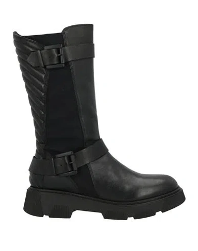 Tosca Blu Studio Woman Boot Black Size 7 Leather, Textile Fibers