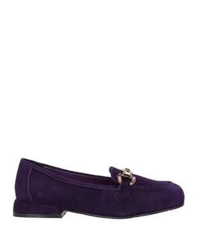 Tosca Blu Studio Woman Loafers Purple Size 7 Leather