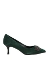 Tosca Blu Studio Woman Pumps Dark Green Size 7 Leather In Green