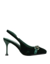 Tosca Blu Studio Woman Pumps Dark Green Size 7 Textile Fibers In Green