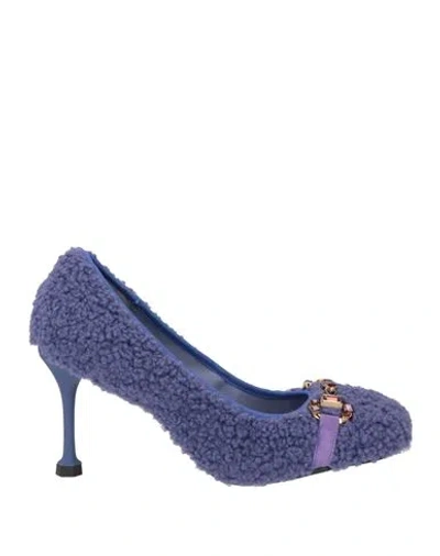 Tosca Blu Studio Woman Pumps Lilac Size 7 Textile Fibers In Blue