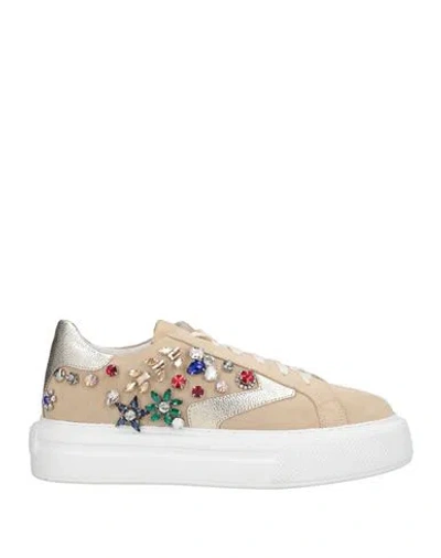 Tosca Blu Studio Woman Sneakers Beige Size 7 Leather In Neutral