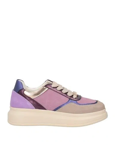 Tosca Blu Studio Woman Sneakers Lilac Size 7 Leather In Multi