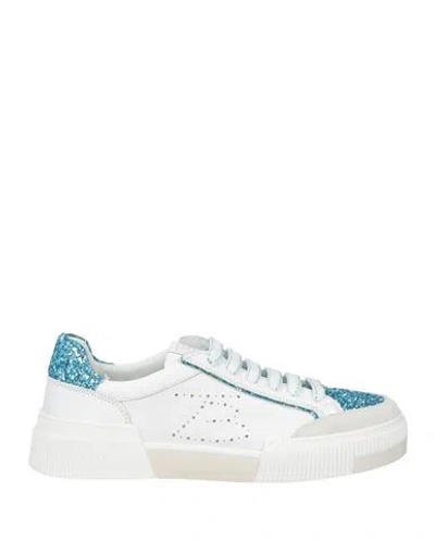 Tosca Blu Studio Woman Sneakers White Size 7 Leather, Textile Fibers