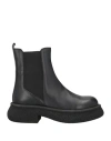 Tosca Blu Woman Ankle Boots Black Size 7 Leather In Black