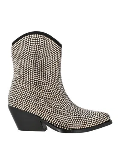Tosca Blu Woman Ankle Boots Black Size 8 Textile Fibers